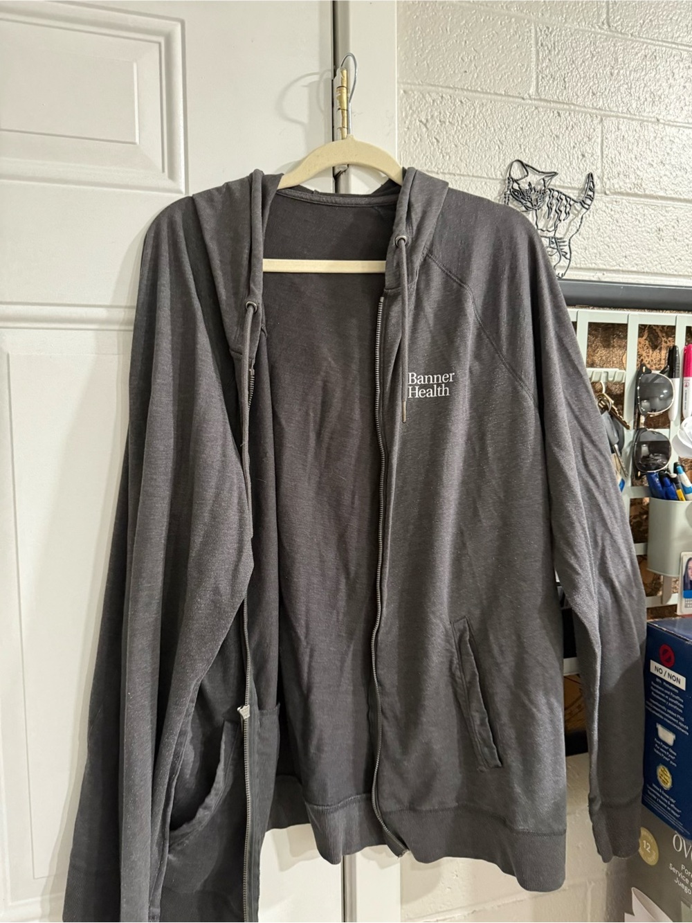 Banner Health Charcoal Gray Zip Hoodie